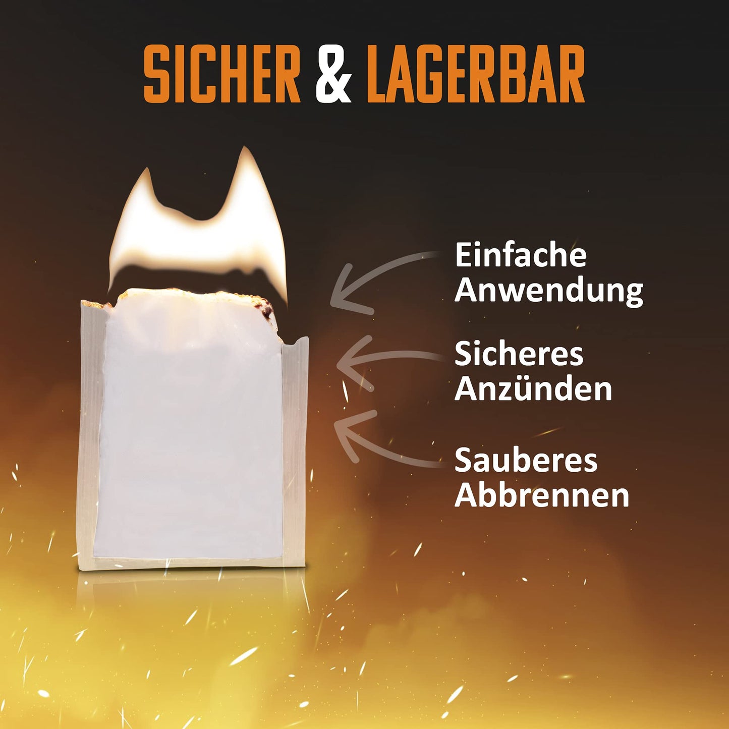 Firelighters, stove lighters, grill lighters made of paraffin [500 ignition bags] - Premium fire igniter, fire cushions, firestarter, ignition bags, ignition aid fire bag.
