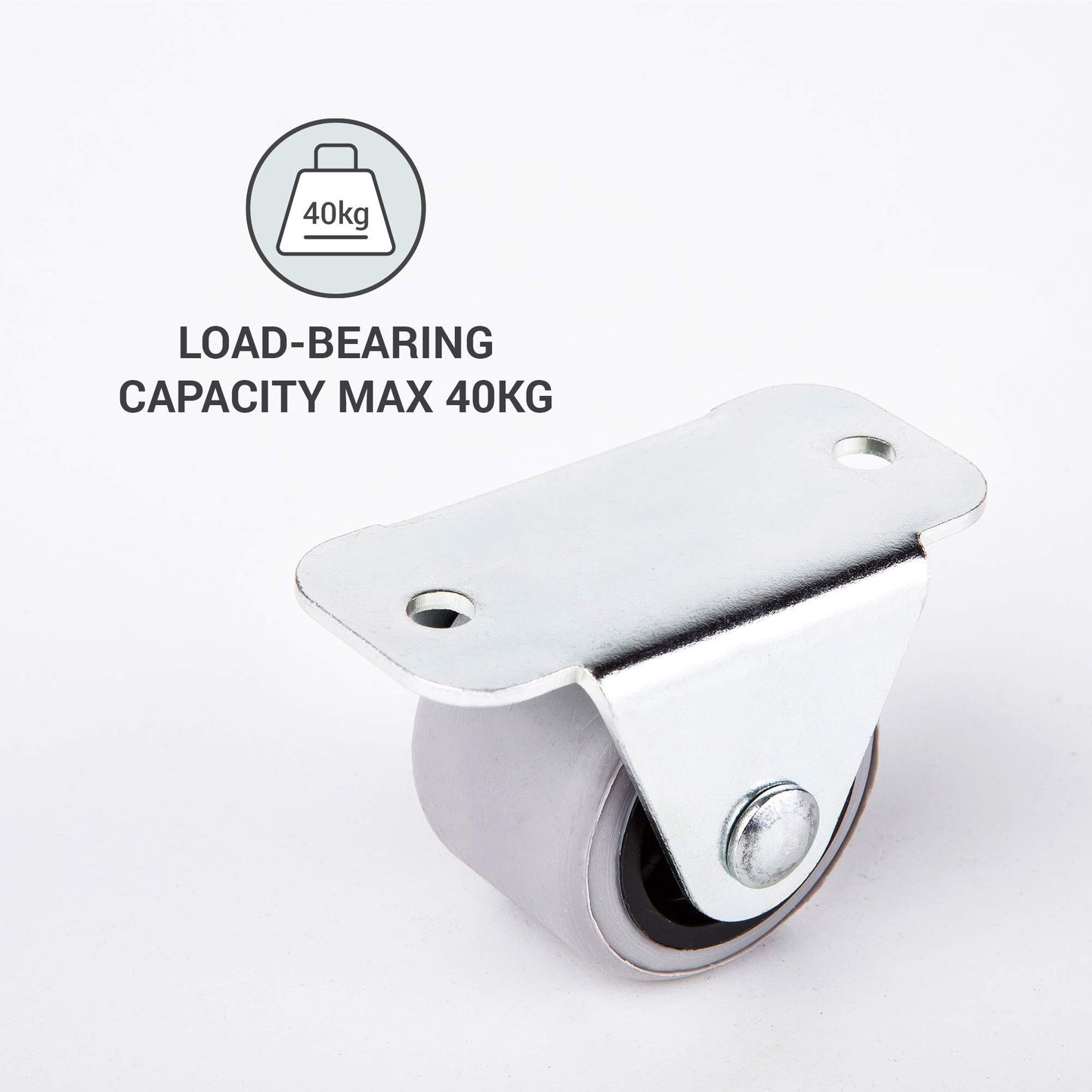 (Pack of 50) 30mm rubber wheel plastic swivel caster double rollers metal with plate furniture appliance & accessories small mini wheels set