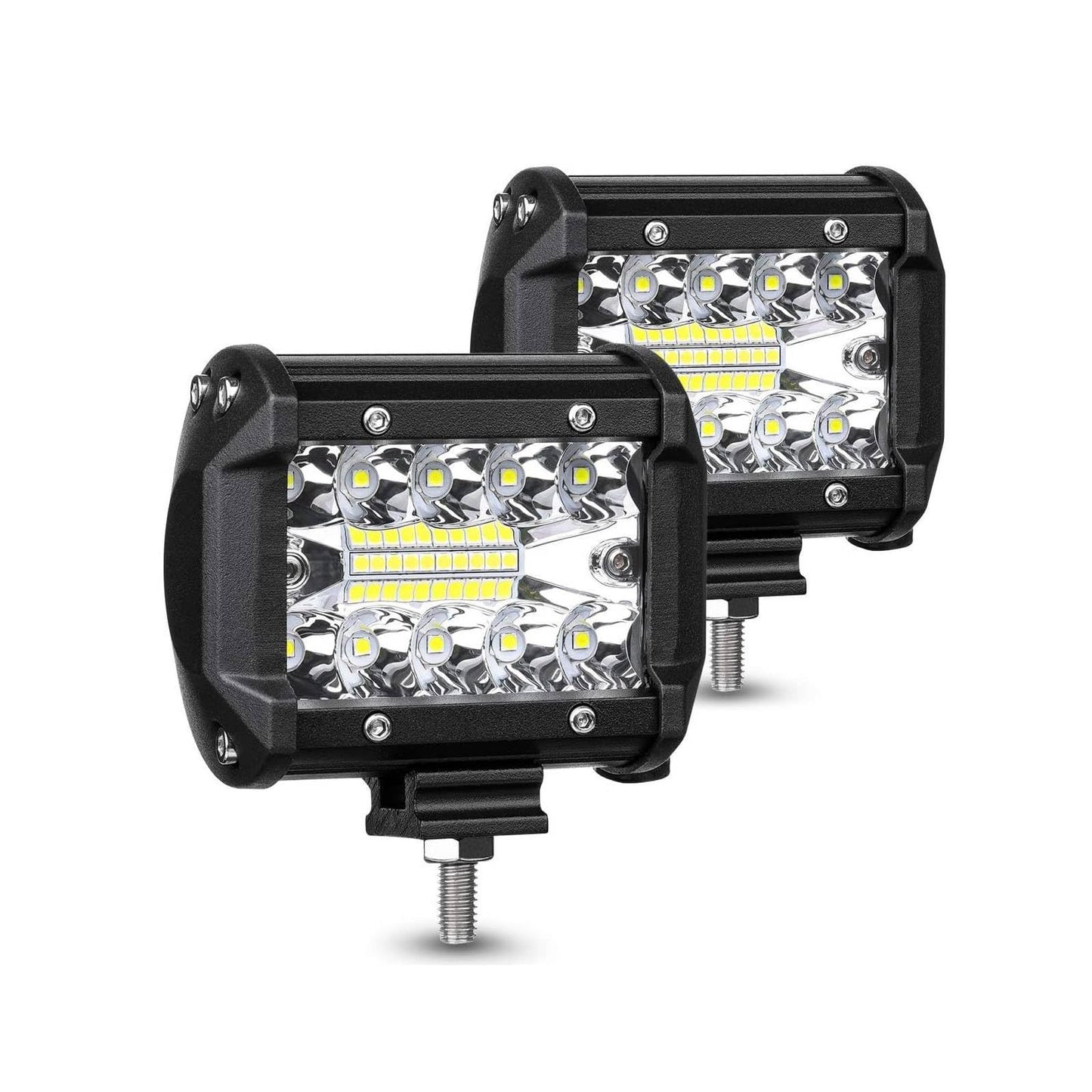 EKLAMP LED work light 12V, 60W Offroad work light, LED work light, Waterproof IP67 work light lamp, Light bulb, ATV (2 Pcs) (4 Inch)