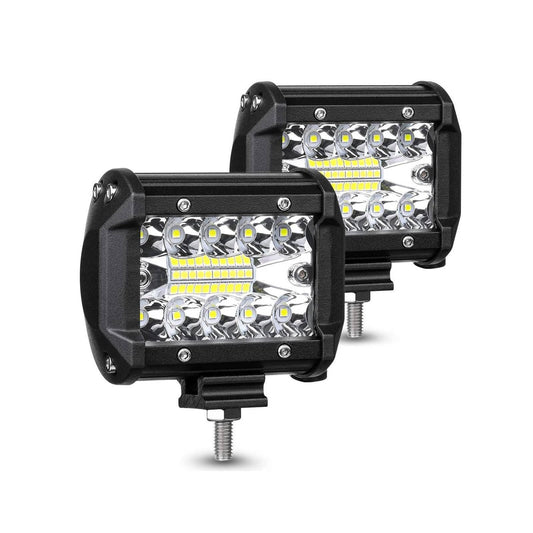 EKLAMP LED work light 12V, 60W Offroad work light, LED work light, Waterproof IP67 work light lamp, Light bulb, ATV (2 Pcs) (4 Inch)