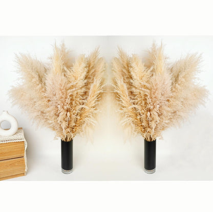 Dried Pampas Grass Decoration XXL, 10 pieces large pampas grass, reed grass bouquet for wedding boho flowers and home table decoration, rustic farmhouse party (100cm)