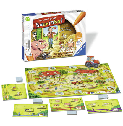 Ravensburger tiptoi Starter Set Plus 00159: Pen and book My Favourite Nursery Rhymes & tiptoi Game 00830 Puzzle Fun on the Farm