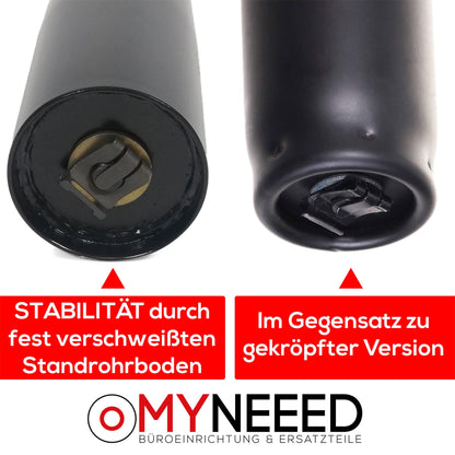 MYNEEED Office Chair Gas Spring - Gas Pressure Spring Load Capacity up to 200 kg - Gas Dampers for Swivel Chair, Executive Chair, Stool, Desk Chair - Gas Spring Column Office Chair, Column Length: 200 mm Black