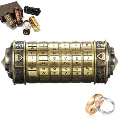 Da Vinci Code Cryptex Valentine's Day gifts for men women them him lock letter password code mini cryptex lock romantic birthday