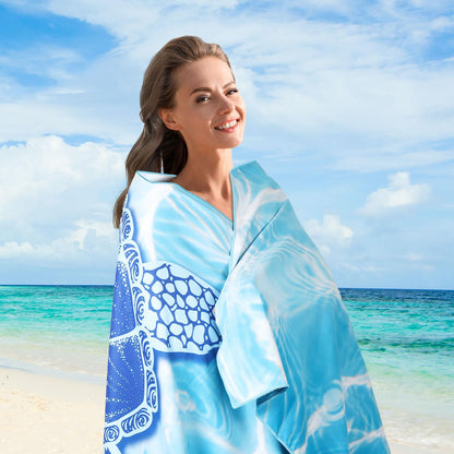 KUOGAS beach towel XXL 2 pack 90x180 cm, large quick-drying microfiber towel, sand-free beach towel, beach blanket women's beach towel
