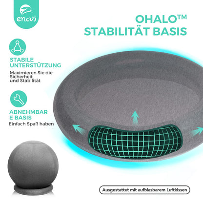 ENOVI ProfiBalance exercise ball with cover, Pezzi ball, office chair ball, 75CM, FG