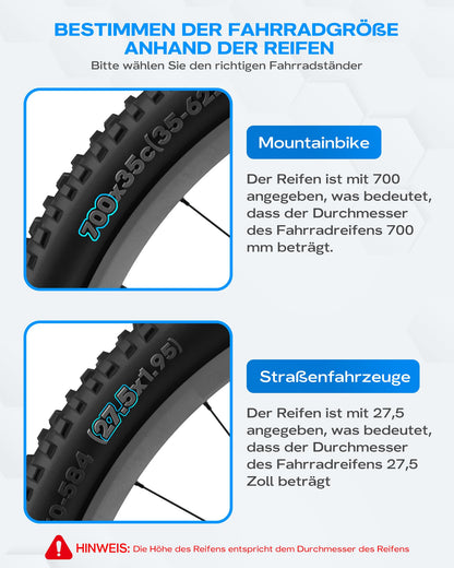 WATSABRO Bike Stand 24-29 Inch Upgrade - Adjustable bike stand, rear stand with more stable & non-slip structure for e-bikes, MTBs, city bikes (45 kg)