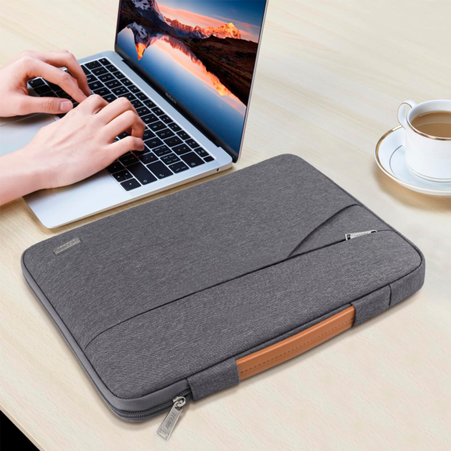 TECOOL 14 inch Laptop Sleeve Case for 14 inch Lenovo HP Dell Acer Asus Notebook Chromebook, Bag 15.3 MacBook Air M4 M3 M2 Waterproof Notebook Sleeve Shockproof Protective Cover, Dark Grey