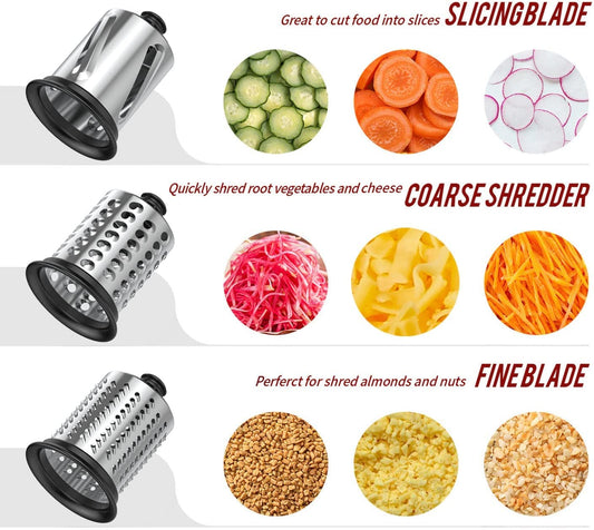 Vegetable slicer for KitchenAid stand mixer, slicer shredder attachment for KitchenAid accessory, vegetable slicer cheese grater set for KitchenAid accessory by GVODE.