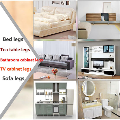 Qrity 4X Table Leg, Furniture Feet, Adjustable 350mm Furniture Legs for Tables, Desks, DIY Furniture, Sofas, Cabinets, etc.