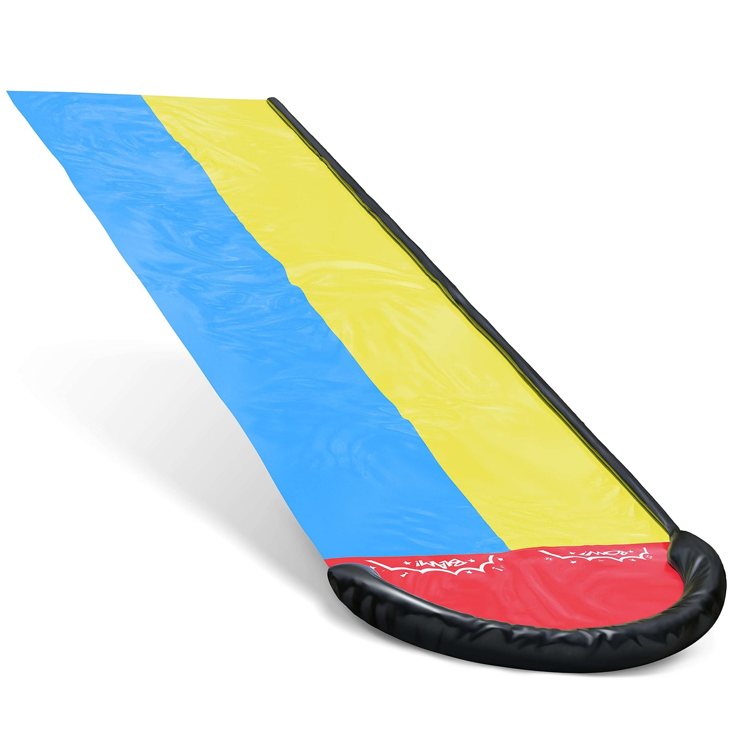Balinco - Double water slide 4.80 x 1.40 m with 2 surf cushions & anchoring pegs - Large water slide for garden & outdoor - Sprinkler slip mat for children & adults - Water toy for summer.
