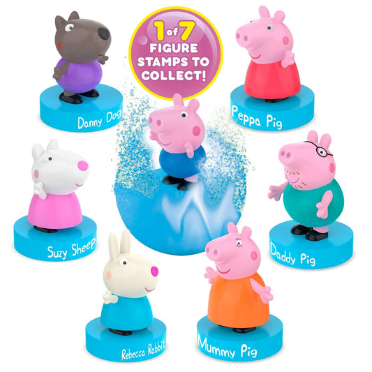 INKEE SURPRISE - 8-piece set of Peppa Pig bath bombs for kids with surprise toys, Peppa Pig bath toy with strawberry scent & foam effect.