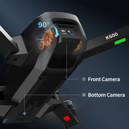 KARUISRC Drone with Camera, Professional Drone with Brushless Motor, 1080P HD Camera, 2 Cameras Drone, 5G WIFI FPV, Foldable RC Quadcopter, Altitude Hold, 2 Batteries