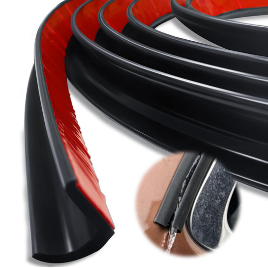 J Shape RV Gutter, 2.5M Adhesive Back, Roof Rain Diverting Strip for RV, Truck, Motorhome, Boat, Car, Van, Door, Camper