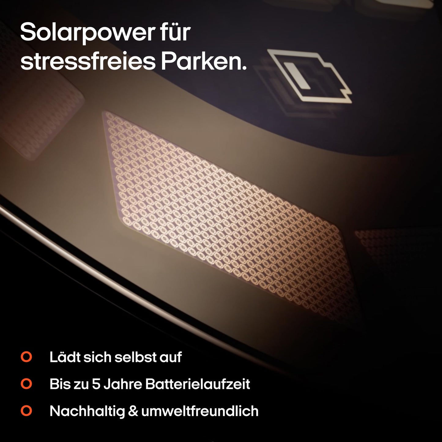 OOONO P-DISC 3 [New] - Electronic parking disc solar with approval for the car - Automatic digital parking disc electric - Solar-powered parking clock with up to 5 years longer battery life.