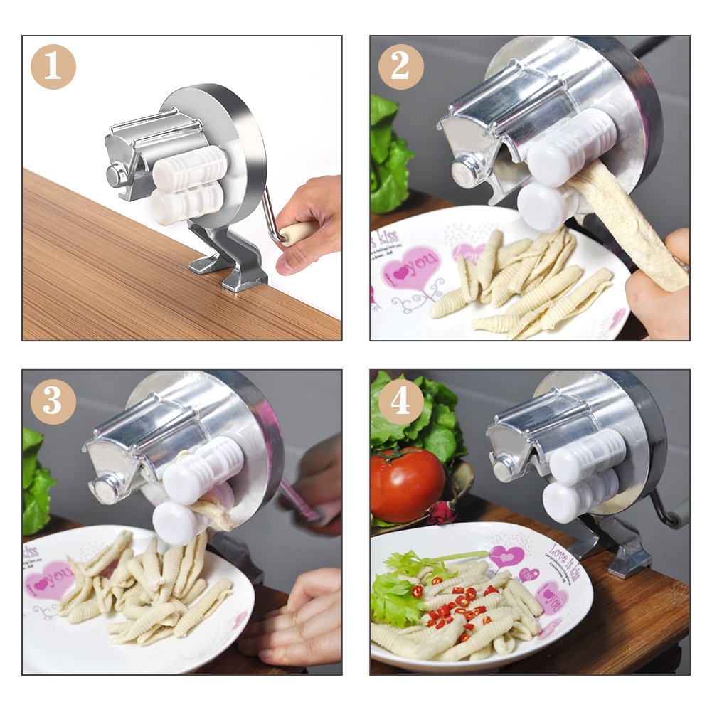 Pasta maker machine aluminum alloy manually operated noodle press machine kitchen food handmade equipment.