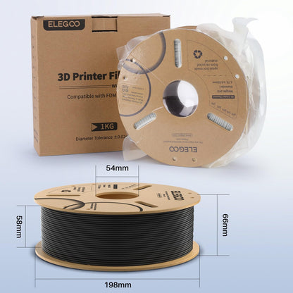 ELEGOO PLA+ Filament 1.75mm Red 1KG, PLA Plus 3D Printer Filament, Tougher and Stronger Filament-3D Printing Materials, Dimensional Accuracy +/-0.02mm, Compatible with Most 3D Printers (1KG/Spool, 2.2lbs)