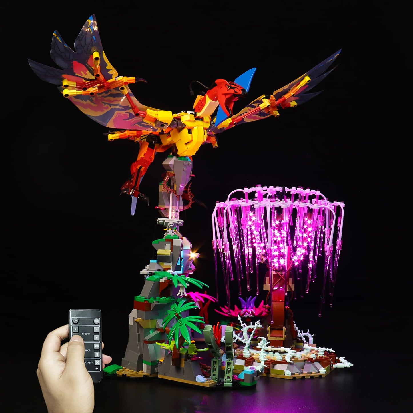 LocoLee LED Light Set compatible with Lego Toruk Makto and the Tree of Souls, LED Lighting Set compatible with Lego 75574 - Lights Set only, No model (remote control version)