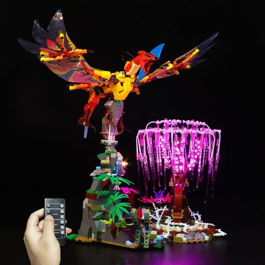 LocoLee LED Light Set compatible with Lego Toruk Makto and the Tree of Souls, LED Lighting Set compatible with Lego 75574 - Lights Set only, No model (remote control version)