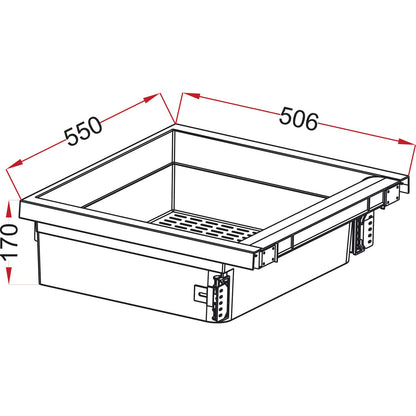 Kitchen base cabinet stove base drawer drawer for built-in oven 60cm 4-piece.