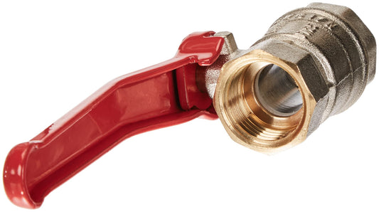 Master ball valve - 19.17 mm (1/2 inch) NPT - With long steel lever & full bore - Female thread on both ends - High-quality brass / Shut-off valve for water pipes / Faucet / FLOR92605
