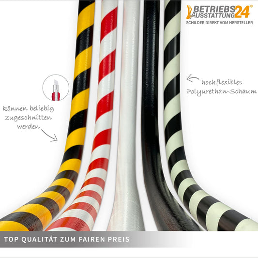 Operational Equipment24 Corner Protection Profile Type A - Length: 1.0 m - Material: Highly flexible polyurethane foam - Self-adhesive - Color: white - Edge protection