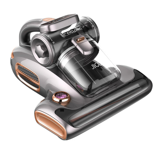 JIGOO T600 Dust Mite Vacuum with UV Light & Hot Air [700W/15kPa] - 99.9% Allergen Removal, Fragrant Negative Ions, For Mattresses/Sofas/Carpets (Quiet & Efficient)