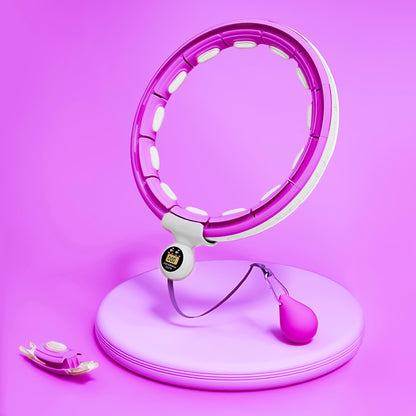 Active 100 Smart Weighted Hula Hoops, Hula Circle Detachable Fitness Ring with 360 Degree Auto-Spinning Ball Massage, Gymnastics, Adult Fitness for Weight Loss (Purple)