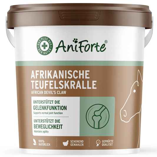 AniForte African Devil's Claw for Horses 1 kg - Natural joint powder for horses, Devil's claw powder for joints, tendons, & ligaments, for agility.