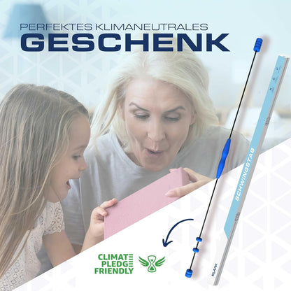 ELANI Swinging Stick - Adjustable resistance & ergonomic grip - highly durable gymnastics stick, also suitable as physiotherapy accessory, Swinging Sticks, Swinging Stick Fitness Winner, Flex Stick.