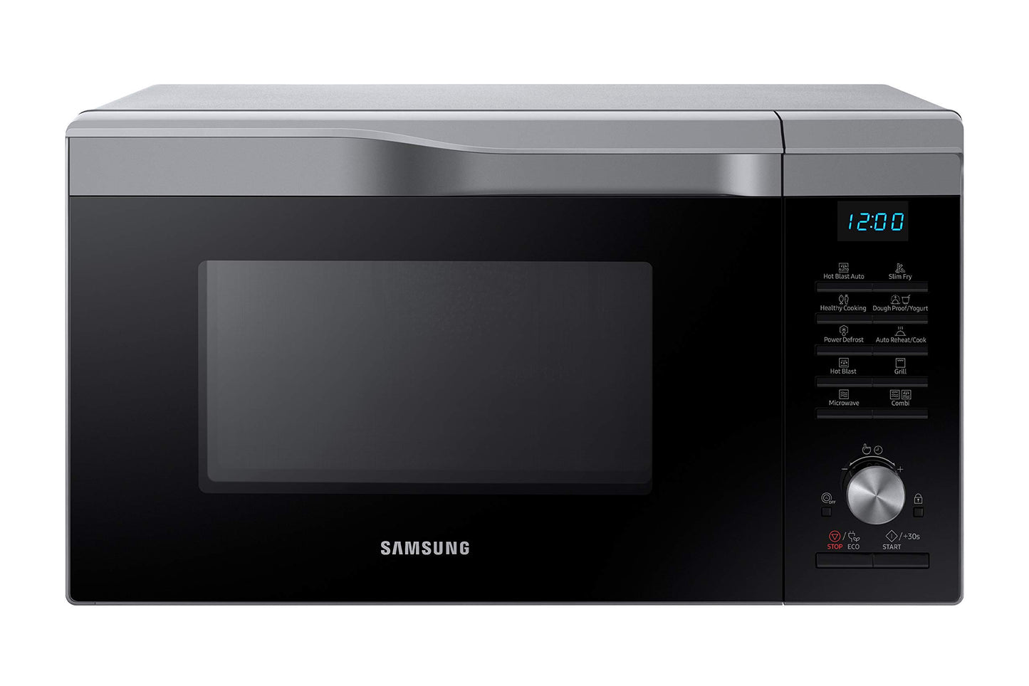 Samsung MC2BM6035CS/EG Combination Microwave with Grill and Convection, 900 W, 28 L Capacity (Extra Large), 51.7 cm Width, HotBlast Technology, SlimFry, Silver