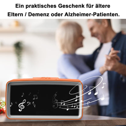 (New) iGuerburn 32GB Mp3 Player for Seniors, Easy Music Player for Elderly with Dementia, Easy-to-Use Music Box Dementia Alzheimer Products Gifts - Orange