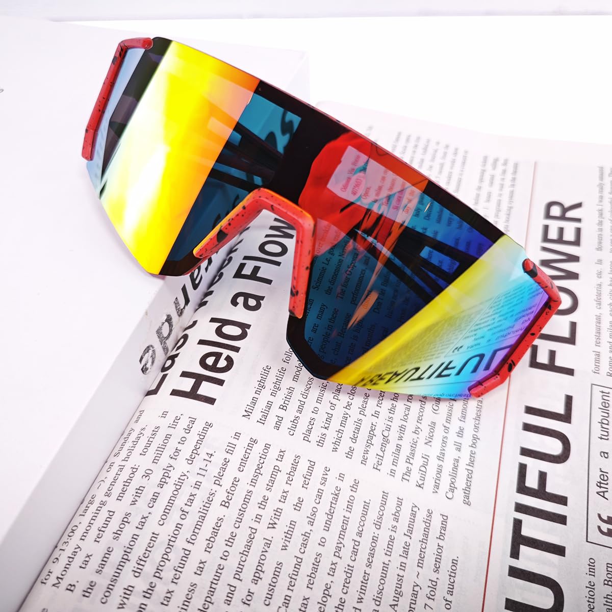 DUOCIYUAN Fast Glasses Rave, Bike Glasses Sunglasses for Boys Girls Sports Glasses UV400 Protection Teens Road Bike Glasses Windproof, for Teenage Kids Cycling Running Baseball