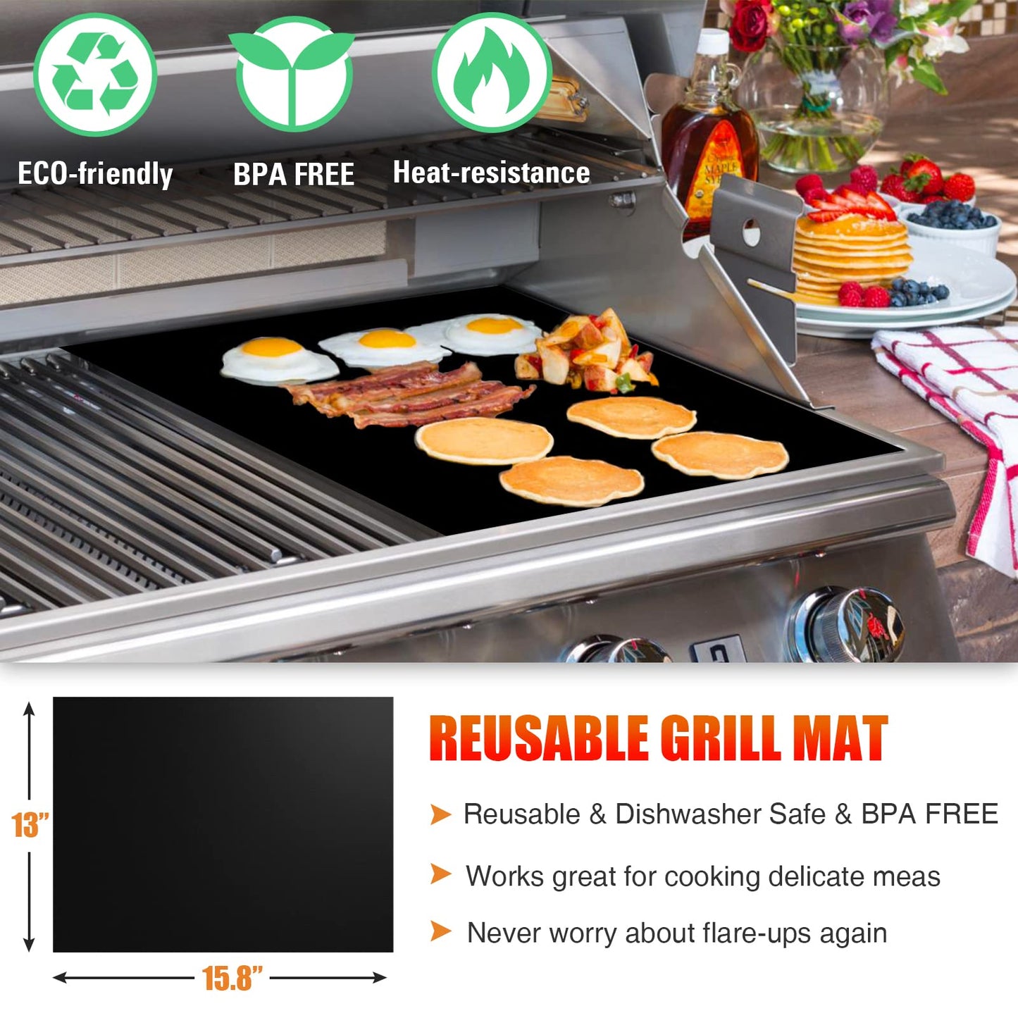 Grilliance 38 Piece BBQ Grill Tool Set Stainless Steel Grill Accessories for Men Gift Birthday High Quality Grill Utensils Set with Grill Case and Grill Mat for Garden and Camping