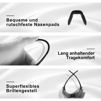 OULIQI Polarized Bike Glasses,Sport Sunglasses Men Women UV400 Sport Goggles Quick Glasses Outdoor Sports Fishing Cycling Running (1 Lens)