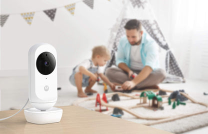 Motorola Nursery VM35-2 / Ease 35-2 baby monitor with 2 cameras 5.0 inch video baby monitor display - night vision, two-way communication, lullabies, zoom, room temperature, 1080p - white