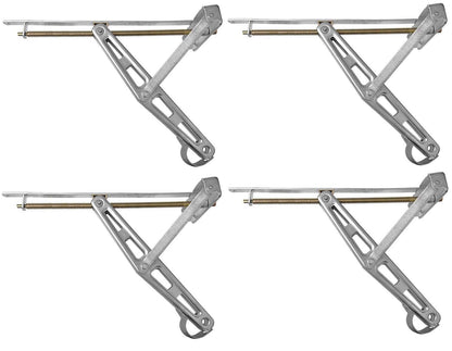 4x PROPLUS stabilizing jack support foot support bracket caravan 19mm crank supports 600kg