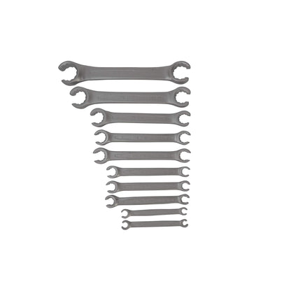 Double ring wrench set for brake lines and more, open, DIN 3118 A | 10 pcs. | Line wrench set No.240 K | 8-32 mm | CrV | WGB