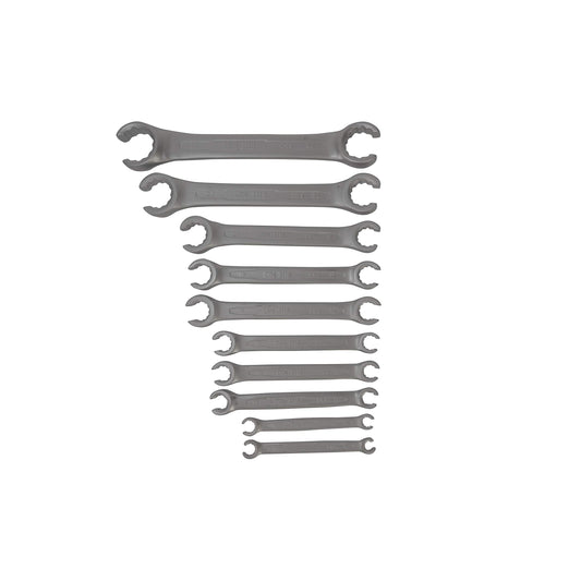 Double ring wrench set for brake lines and more, open, DIN 3118 A | 10 pcs. | Line wrench set No.240 K | 8-32 mm | CrV | WGB