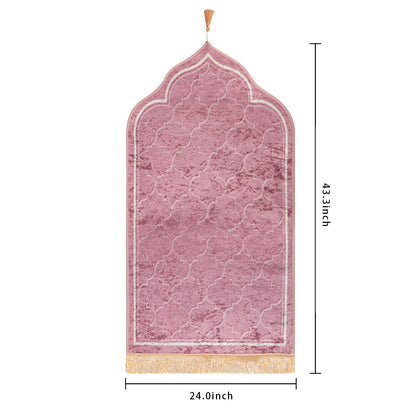YJZQ Muslim Prayer Rug Islamic Turkish Prayer Mat Portable Foldable Prayer Rug Soft Prayer Mat for Muslim Prayers (110cm*60cm) Islamic Gift for Women Children