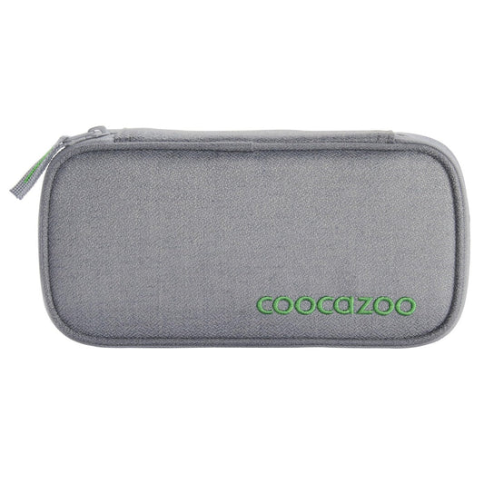 coocazoo pencil case "Mixed Silver Dust", grey, large main compartment, loops for compass, protractor, and ruler, timetable compartment, pen holder, zipper compartment, suitable from 3rd grade onwards.