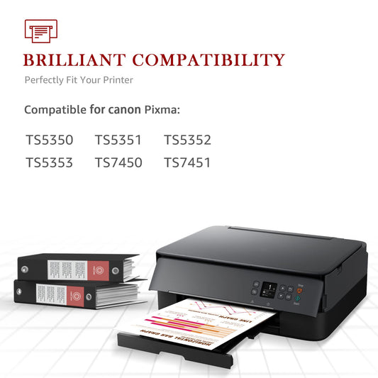 Toner Kingdom Ink Cartridges PG-560XL CL-561XL Printer Cartridges Multipack Compatible for Canon 560 561 Cartridges for Canon TS5350 Ink TS5351 TS7450 TS7451 TS5352 TS5353 Tray (1Black, 1Tri-Color)