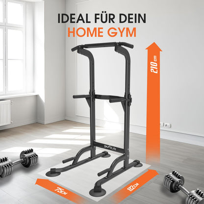 DH FitLife Power Tower Dip Station | Freestanding Pull-Up Bar | Dip Bars Back Trainer | Power Station Power Tower | Fitness Station | Power Rack for Home Gym | Home Strength Training
