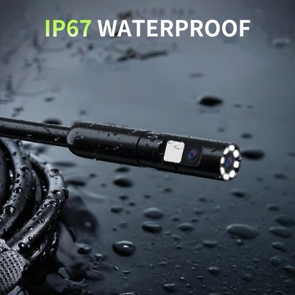 Dual Lens Endoscope Camera 10M, Hopefox 1080P HD Digital Endoscope with 4.3-inch IPS Screen, IP67 Waterproof Tube Camera with 8+1 adjustable LEDs, 8mm Snake Camera Inspection Camera