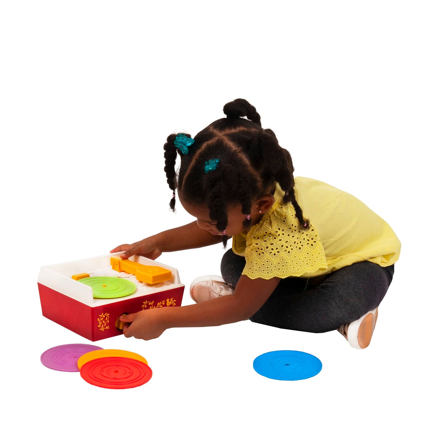 Fisher Price Classics 1697 Musicbox Record Player, baby music toy, interactive learning toy with 10 songs, educational toy, retro toy gift for ages 18 months+