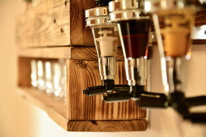 Whiskey shelf wall bar rustic whiskey shelf drink dispenser schnapps gin whiskey whisky pallet furniture schnapps shelf wine bar wall shelf wine rack.
