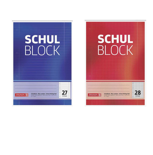fuellermaus School Pad Combo Pack 10x lined 10x squared - with margin 50 sheets