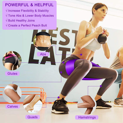 Set of 3 fitness bands resistance bands elastic stretching exercise bands for yoga, strength training, muscle building, and Pilates fitness band class.