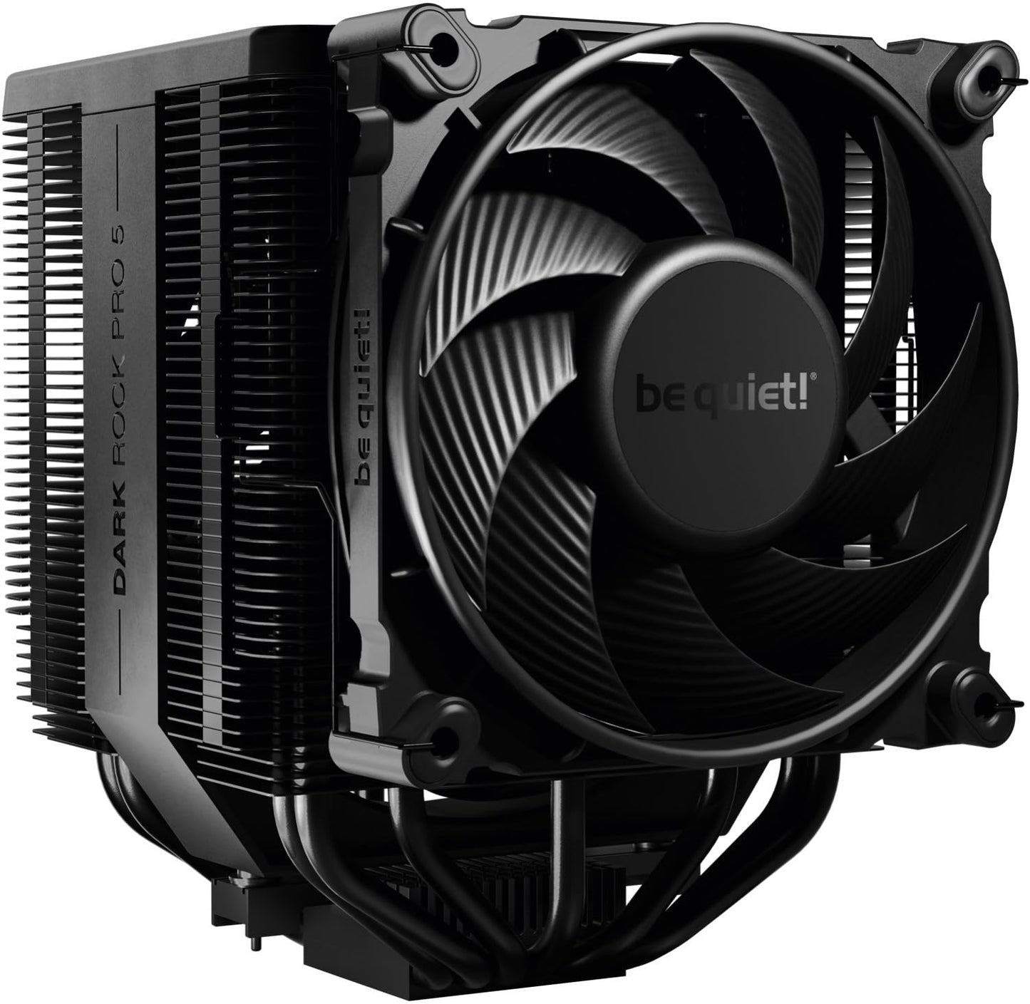 be quiet! Dark Rock Pro 5 air cooler, extremely high cooling performance, 7 high-performance heat pipes, Silent Wings 120mm PWM fan, Silent Wings 135mm PWM fan, virtually inaudible operation, Speed Switch