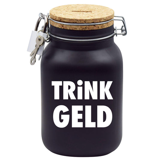 Piggy Bank Tip Money Gift Idea Black XL